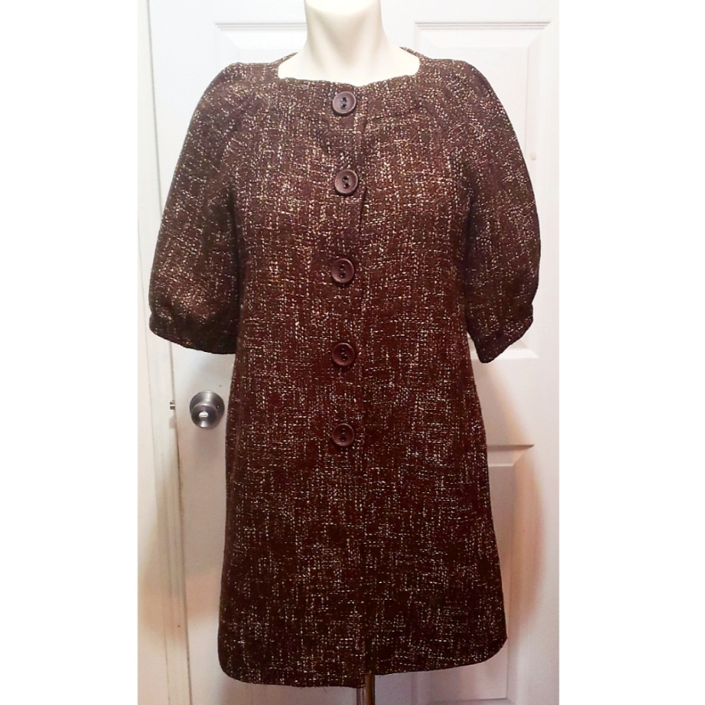 Leelliott Lauren PETITE BROWN FORMAL COAT